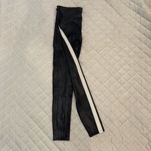 Spanx Tuxedo Stripe Faux Leather Leggings, large